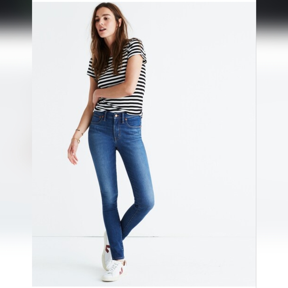 Madewell 9" Mid-Rise Skinny Jeans in Patty Wash